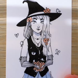 Original - Inktober: Hibiscus Witch