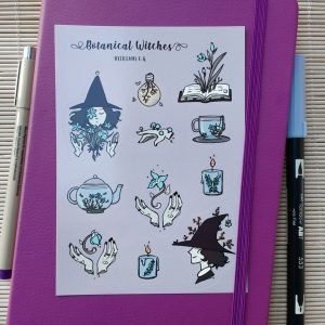 Botanical witches - Sticker sheet